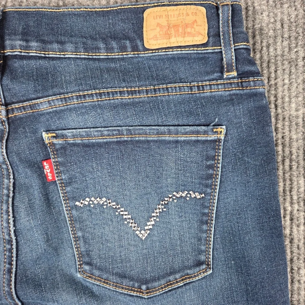 Levi Strauss Co Womens Bootcut Jeans Dark Wash Size 14 Short Medium - Picture 3 of 8